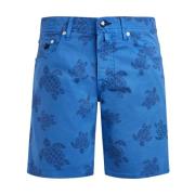 Herre Bermuda Shorts med Skildpadde Print