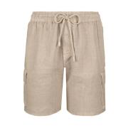 Solide Linned Cargo Bermuda Shorts