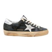 Grøn/Hvid Nubuck Sneakers Vintage Stil