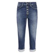 Denim Bomuld Jeans Knap Lukning Lommer