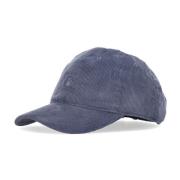 Velvet Curved Visor Cap Hudson Blue