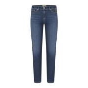 Cropped Denim Bukser med Stilfulde Detaljer