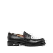 BICOLOUR PEARL LOAFERS