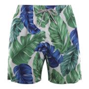 Tropiske Blade Print Badeshorts