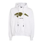 Hvid Krokodille Hoodie