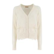 Blomstret Applikation Cardigan