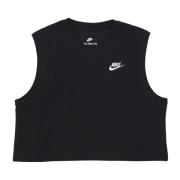 Sportswear Club Crop Tee Sort/Hvid