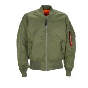 Vendbar Sage Green Bomberjakke