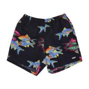 Printede Fishbowl Shorts Sort