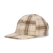 Plaid Flannel A-Frame Cap Oatmeal