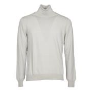 Off White Uld Polo Hals Sweater