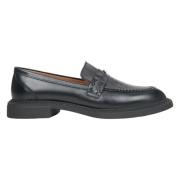 Kvinders Sorte Læder Loafers ER00115646