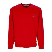 Fleece Crewneck Sweatshirt Rød/Hvid