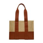 Brun Woody Tote Taske