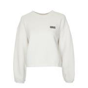 Blød Cropped Sweatshirt med Rund Hals