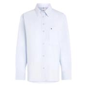 Breezy Blue Cotton Easy Fit Shirt