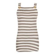 Stribet Linned Jersey Tank Top