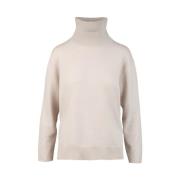 Ensfarvet Turtleneck Sweater