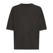 Espresso Brun Bomuld Crew Neck T-shirt