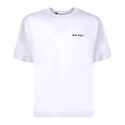 Minimal bomuld t-shirt med broderet logo