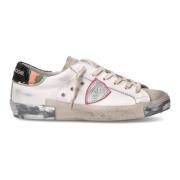 Urban Sporty-Chic Sneakers, Hvid Pink