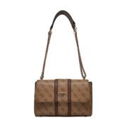 Konvertibel Flap Crossbody Taske Latte