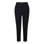 Monogram Satin Lining Black Pants