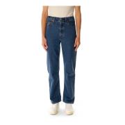 Højtaljede Straight Fit Ankel Jeans