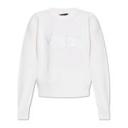 Sweater med broderet logo