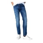 Blå Lynlås & Knap Jeans