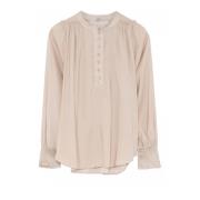 Smock Manchet Bluse Beach Sand