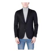 Sort Buttoned Lapel Collar Blazer