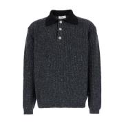 Rugby Wool Mix Sweater i Grå