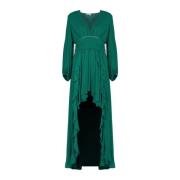 Elegant Maxi Kjole med V-Hals