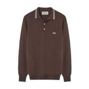 Brun Polo Sweater med Logo