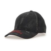 Sort Bomuld Baseball Hat Vintage Stil