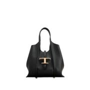 Sort Logo-Plaque Tote Taske