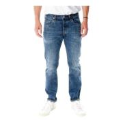 Mørkeblå Tapered Fit Jeans