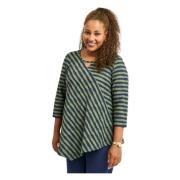 Stribet A-Shape Magrethe Bluse