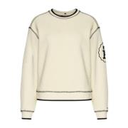 Tekstureret Crew Neck Sweatshirt til Kvinder