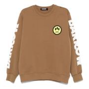 Smile Crewneck Sweatshirt Brun Bomuld