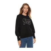 Sequins Logo Sweater - Sort