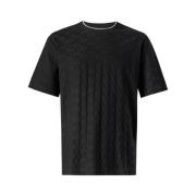 ASV Regular Fit T-shirt med kontrastfarvet rund hals