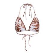 Triangel Bikini Top med Allover Print