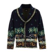 Hawaiian Broderet Uld Cardigan