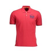 Elegant Pink Broderet Polo Skjorte