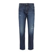 Slim Fit Denim Jeans Lav Talje