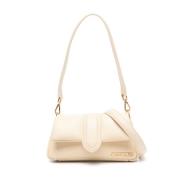 Ivory White Lambskin Padded Taske