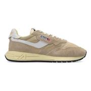 Brune Sneakers med Beige og Hvide Accenter