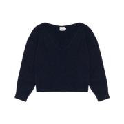 Midnight Navy V-Neck Jumper